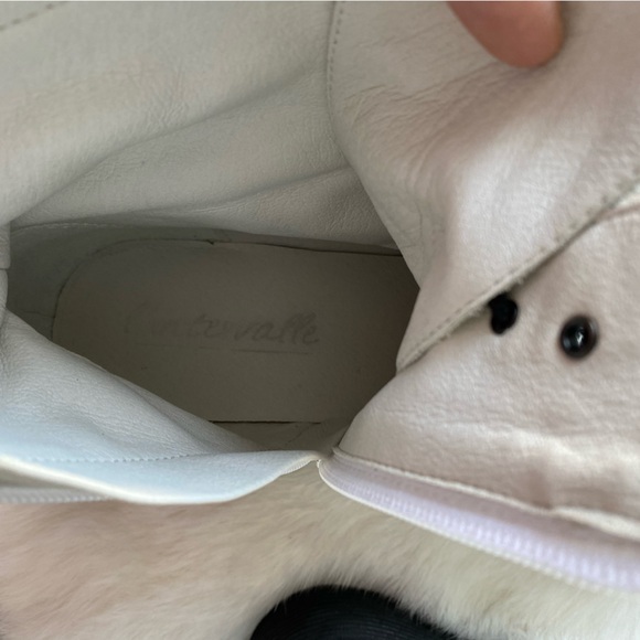 L’INTERVALLE White Leather Combat Boots - Picture 7 of 8